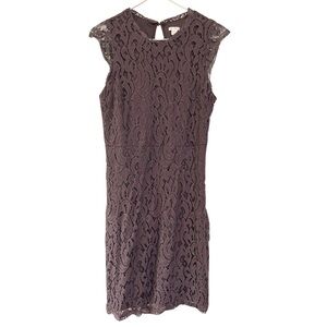 Dusty Purple Lace Sheath Dress